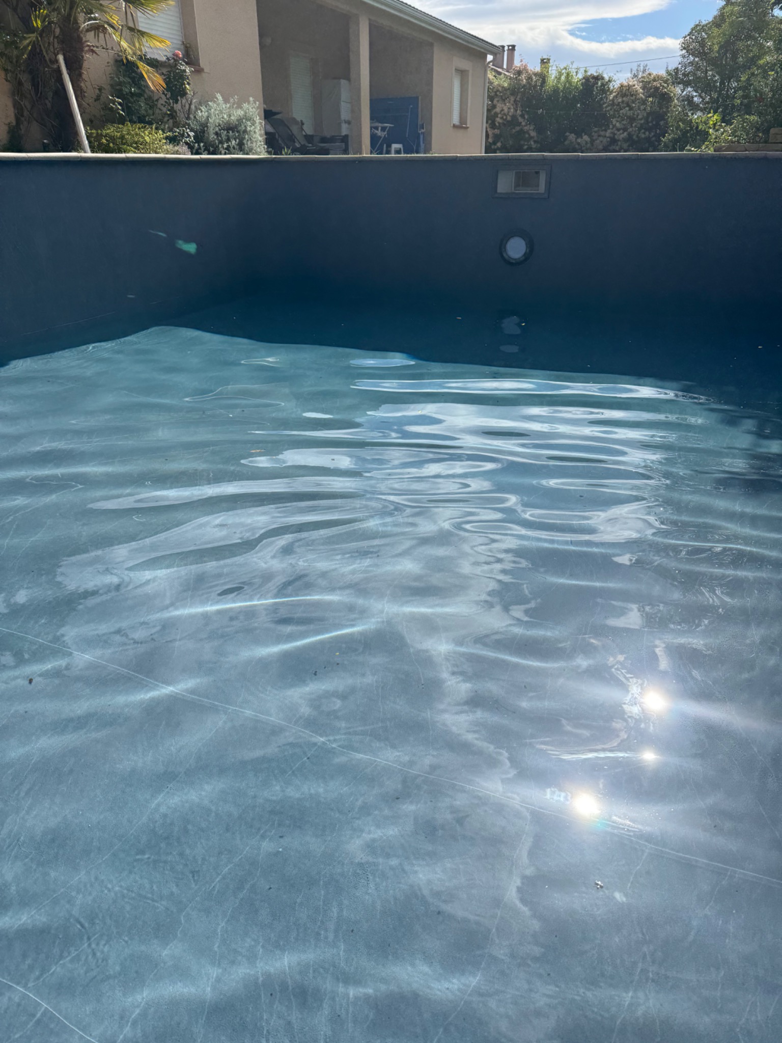 Piscine après changement de liner
